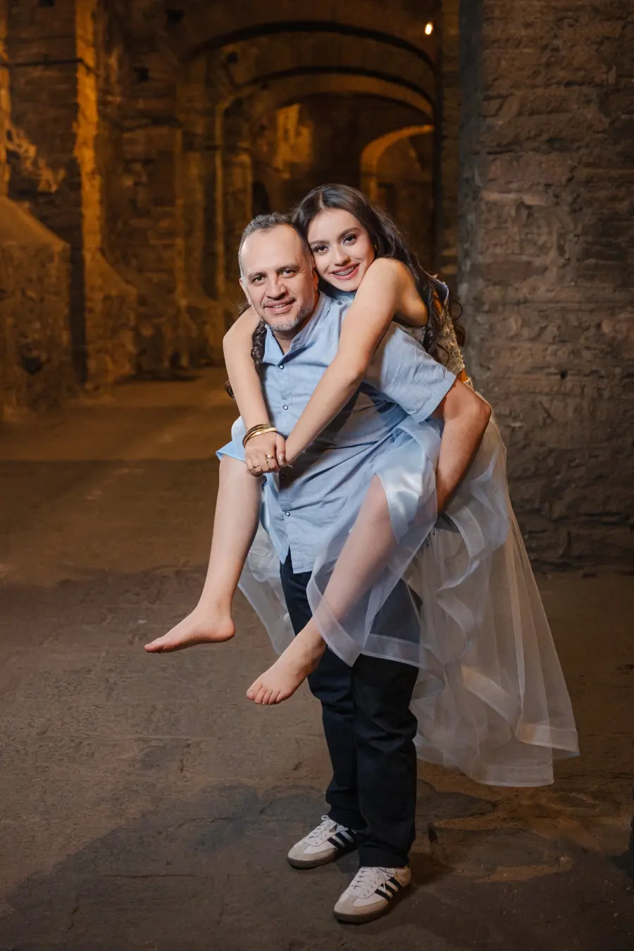 Quinceañera con su papá
